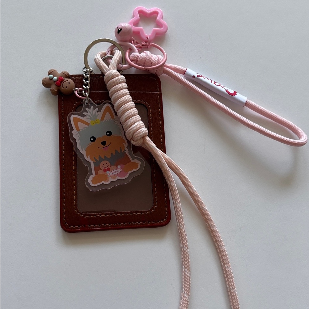 🌸Handmade Yorkie Card & Key Holder - Picture 1 of 10